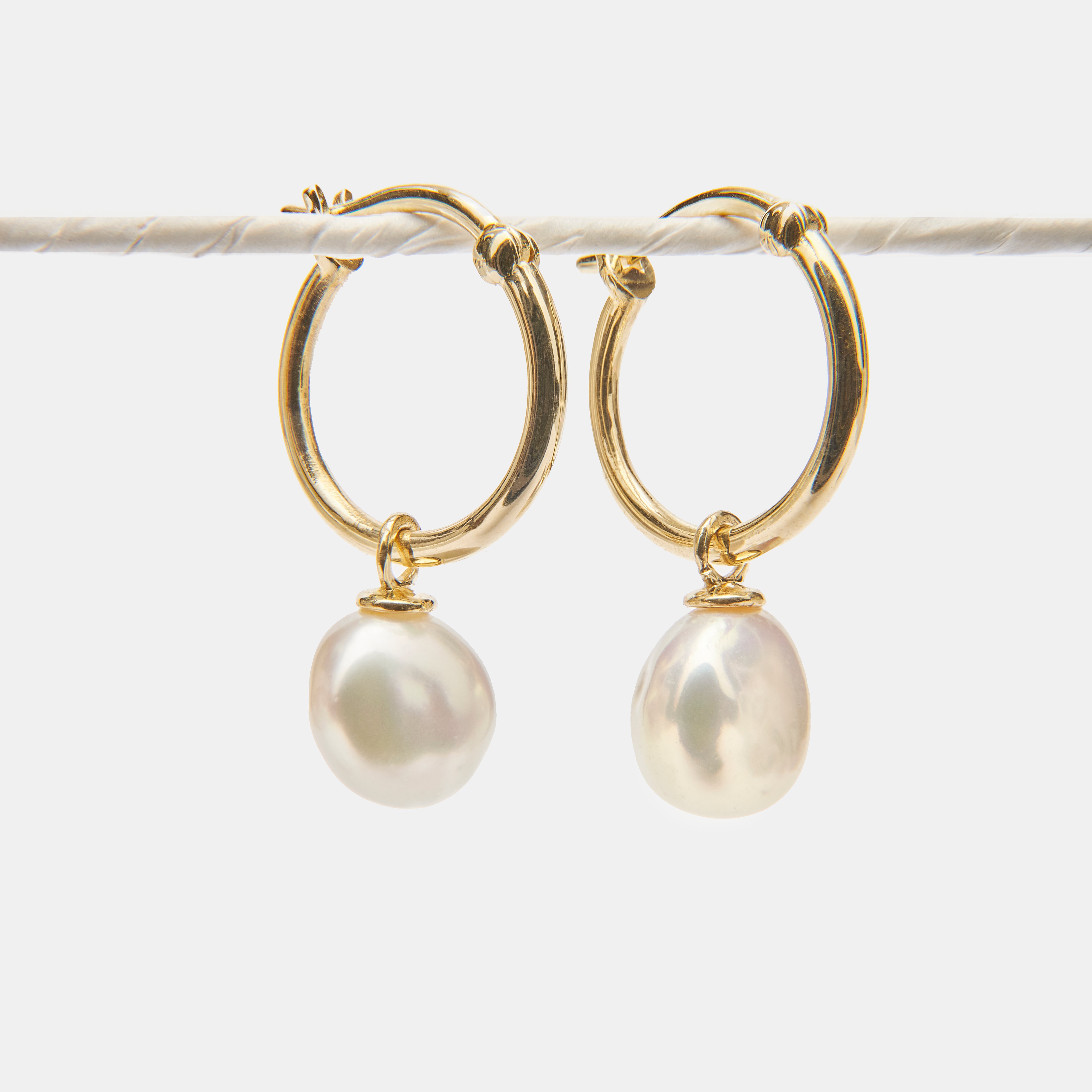 The Julie Earrings [Noir Doux]: Baroque Pearl online Earrings, Freshwater Pearl Earrings, Gold Filled Earrings, Vintage Style Pearl Earrings