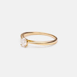 Lab grown Oval solitair 14k gold