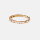Lab grown diamond row ring 14k gold