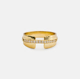 Eva rustic statement ring 14k gold