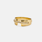 Eva rustic statement ring 14k gold