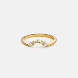 Iza huggy band 14k gold half round ring