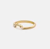 Iza huggy band 14k gold half round ring