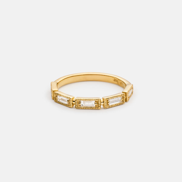 Marie brand baguette diamonds 14k gold