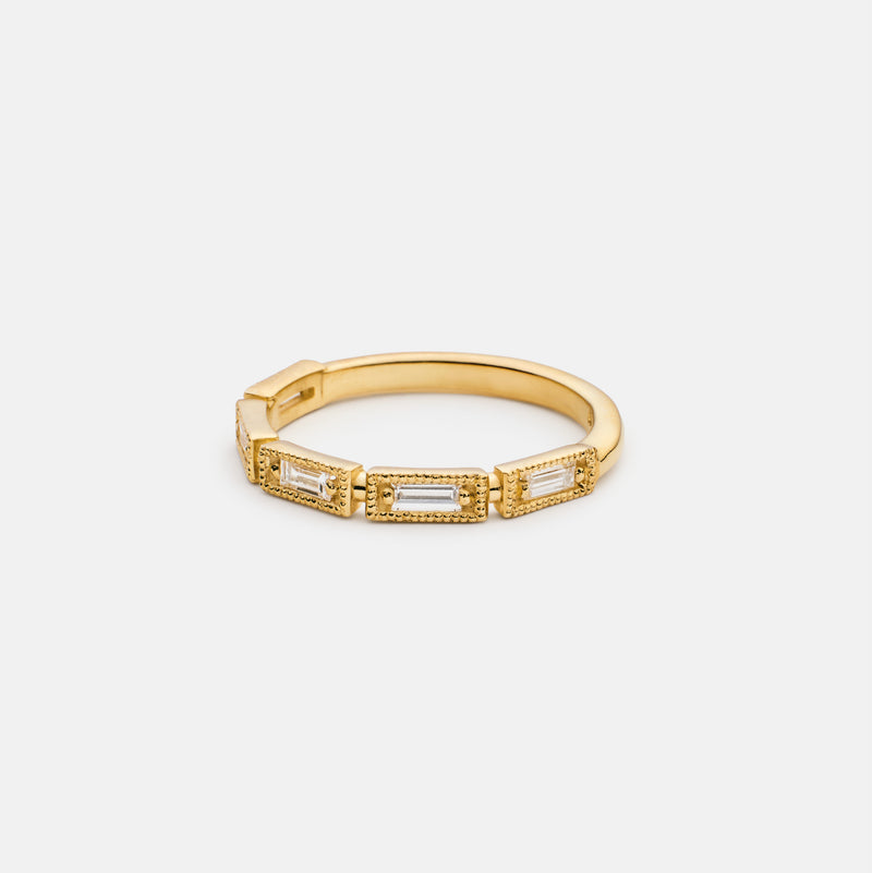 Marie brand baguette diamonds 14k gold