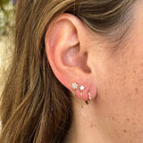 Bloem piercing - 14 karaat goud flat back