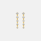 Zirconia Drop Earrings 14k gold