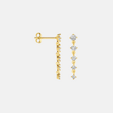 Zirconia Drop Earrings 14k gold