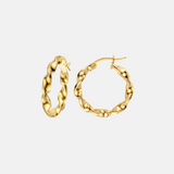 Twisted Hoops Earrings 14k gold