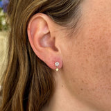 Bloem piercing - 14 karaat goud flat back