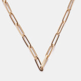 Drawn chain necklace 14k gold