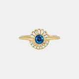 Douwe natural diamond bezel 14k gold ring