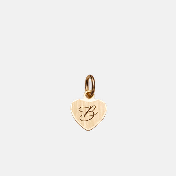 Signature heart pendant 14k gold