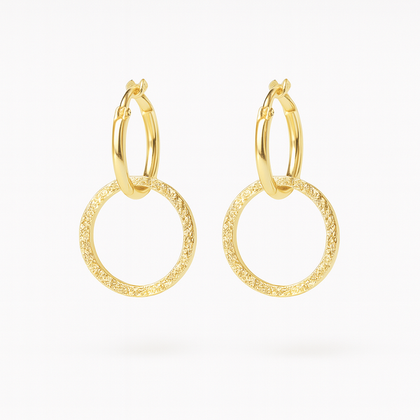 Circle of empower earrings 14k gold