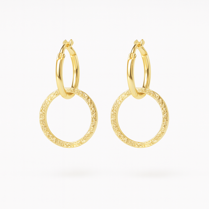 Circle of empower earrings 14k gold