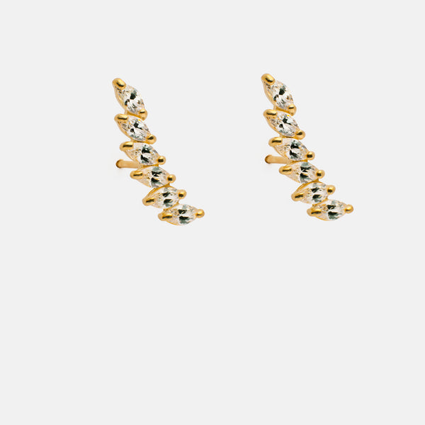 Statement leaf earrings 9 carat