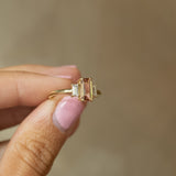 Céline ring 14 carat with diamonds and tourmaline