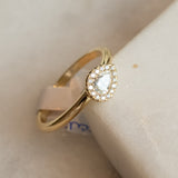 Eleanore ring 18 carat halo with diamonds