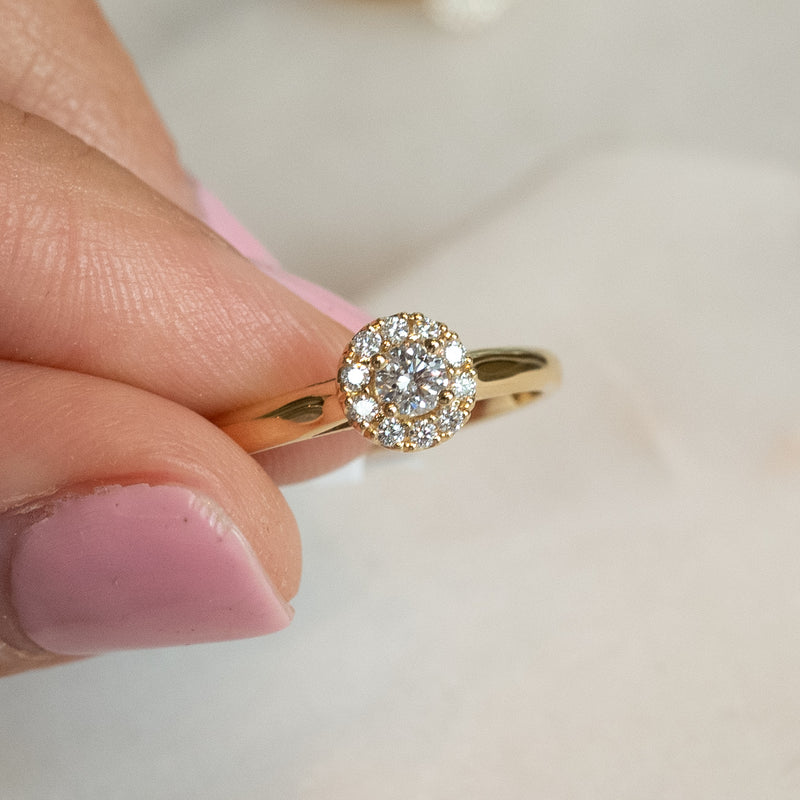 Sophia ring 18 karaat diamanten clusterring