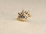 Sunrise Stud Piercing - 14 carat gold Flat Back