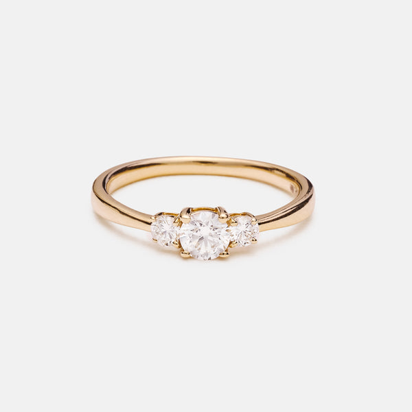 Trilogy lab grown diamond ring 14k gold