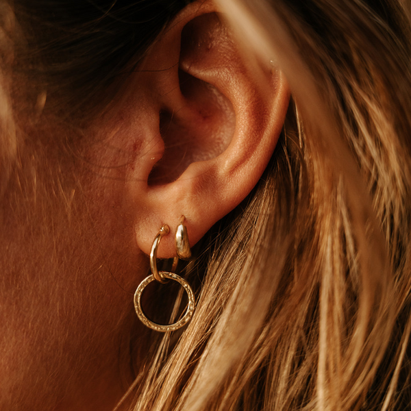 Circle of empower earrings 14k gold