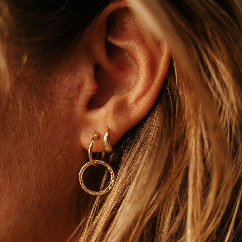 Circle of empower earrings 14k gold