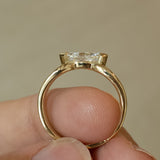 Emily marquis double band 14k gold ring