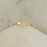 Iza huggy band 14k gold half round ring