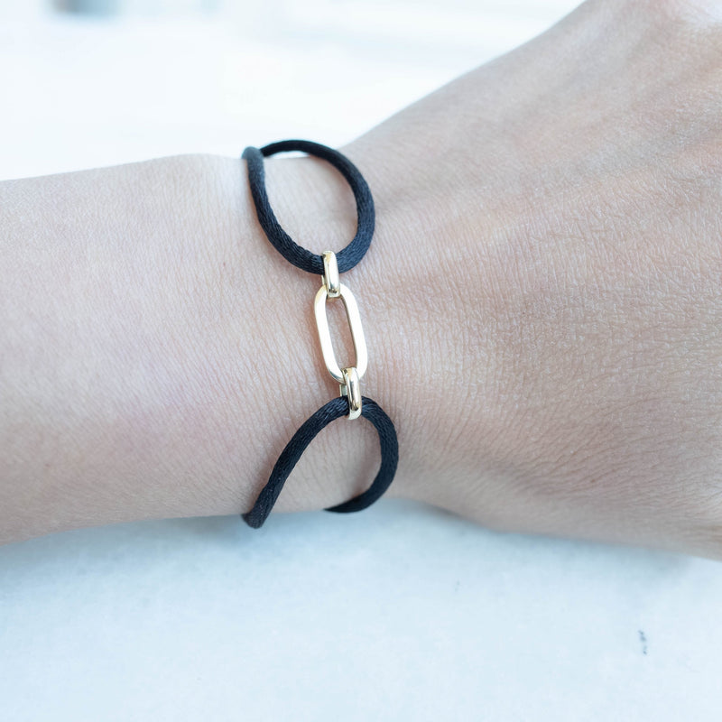 MP together bracelet black 14k gold