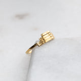 minimalistic simple ring pink ring 14k gold