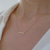 Bamboo bar necklace 9 carat