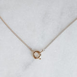 Silver gold combo necklace thin 14k gold