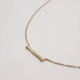 Bamboo bar necklace 9 carat