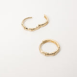 Melanie Pigeaud bamboo hoops earrings in 9k gold with open closure