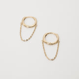 Melanie Pigeaud chain hoops earrings in 9k gold