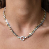 Gold silver fierce necklace