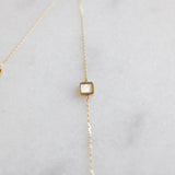 Mother of pearl necklace 14k gold