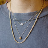 Mother of pearl necklace 14k gold