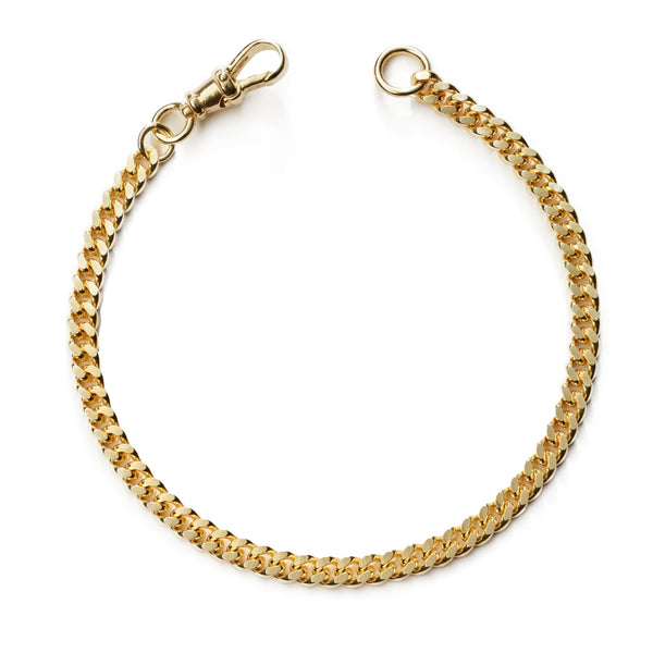 No.5 Key connector 14k gold plated bracelet by Melanie Pigeaud